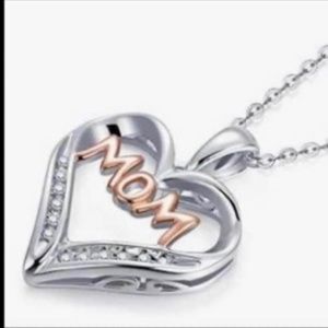 Rose Gold Mom Rhodium Plated Pendant